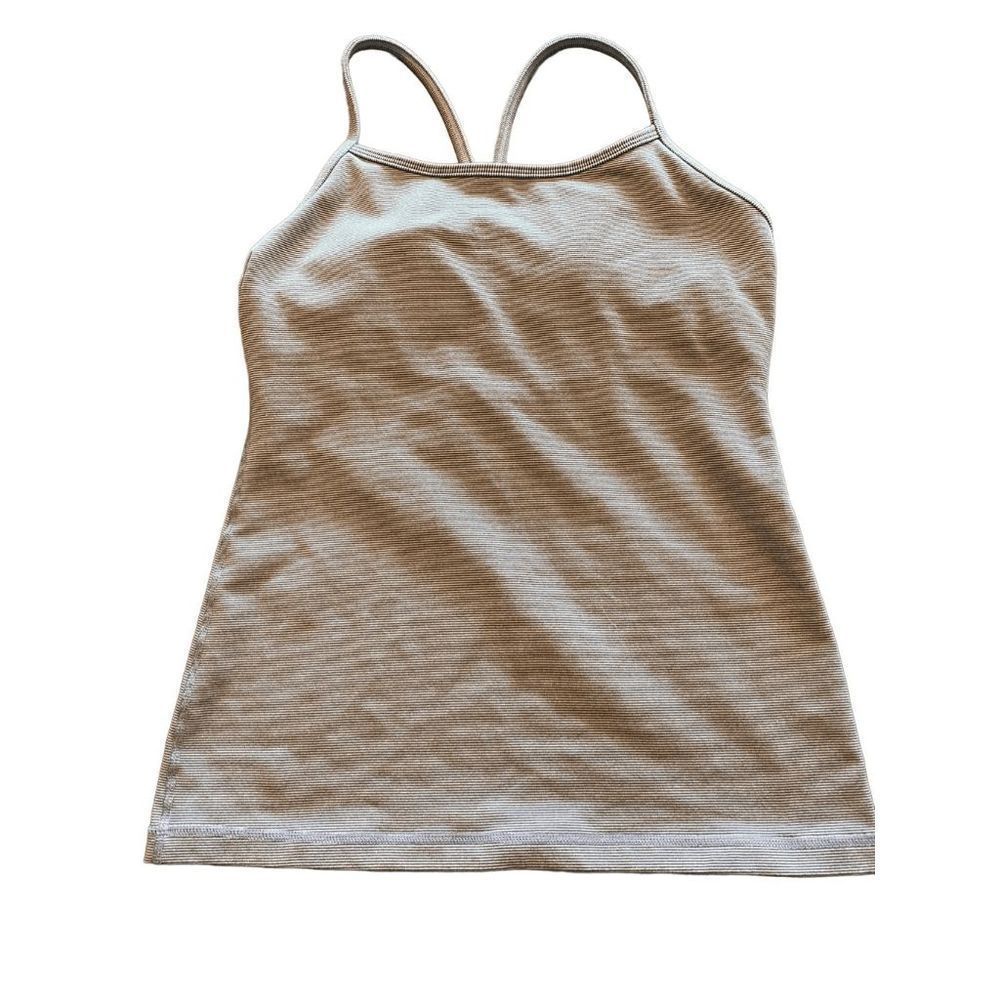 Lululemon Power Y Tank *Luon *Purple Stripe" Size 6